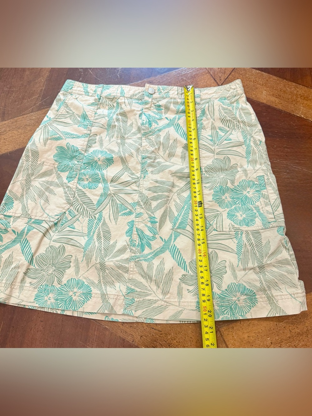 Women’s Eddie Bauer Tropical Floral A-Line Skirt - Size 12 - Cotton/Spandex - Picture 12 of 13